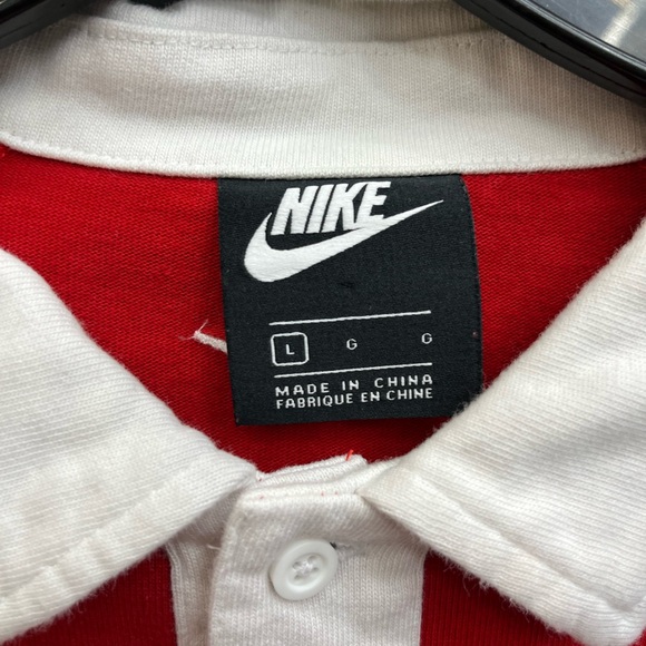 Nike Rugby Shirt- Red - Picture 3 of 5